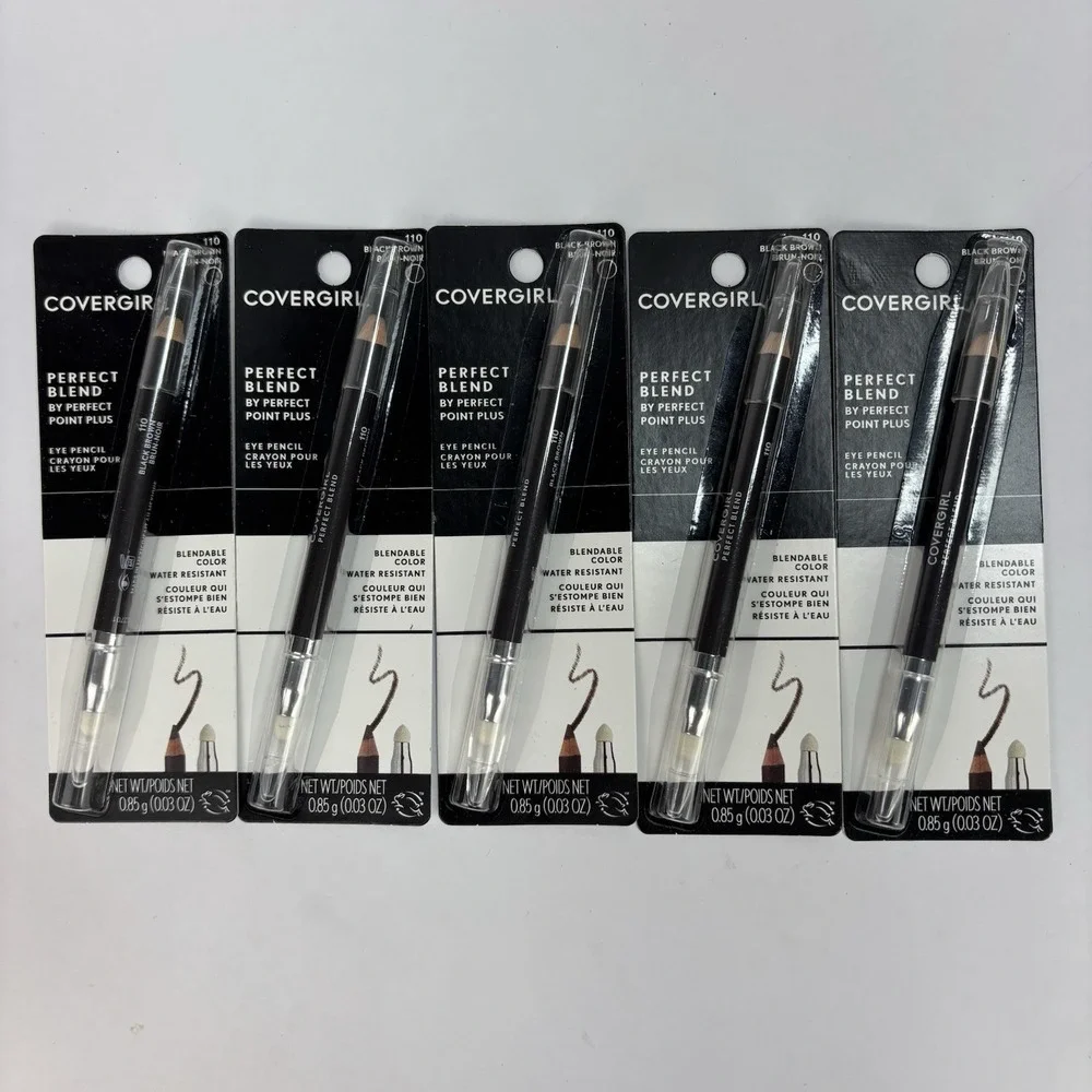 Covergirl Perfect Blend Eye Eyeliner Pencil 110 Black Brown Lot of 5